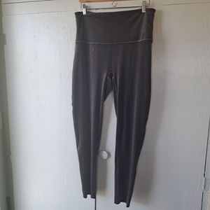 Spanx Gray Ready To Wow Velvet Leggings - Silver Chrome SZ 2X/TG